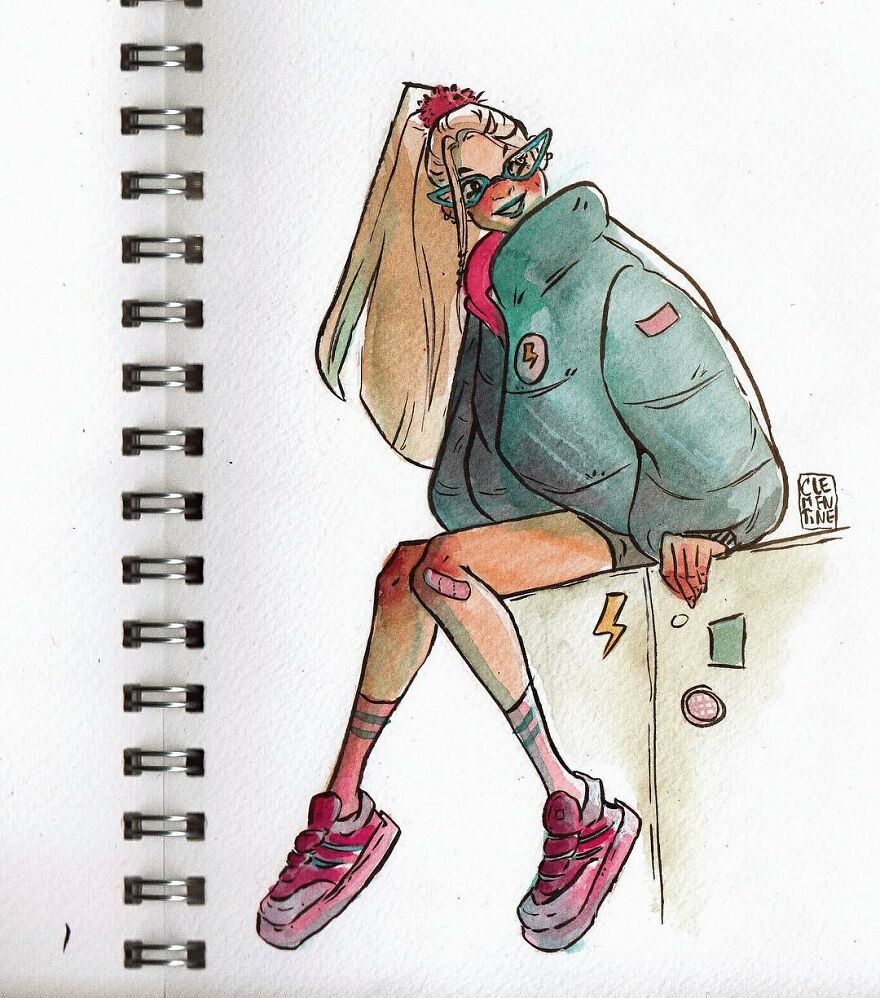 I Left My Job To Be A Full-Time Illustrator A Few Months Ago, Here Are 21 Cute Moments I Created With Watercolor And Ink