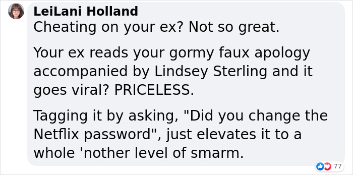 Woman Claps Back At Cheating Ex By Reading His Pathetic Apology Text With Live 'Sad Violin' Accompaniment