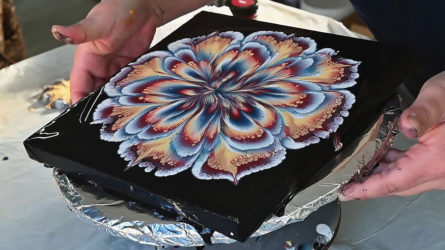 How To Paint Flowers ~ Acrylic Paint, 3D Printed Cup And Napkin