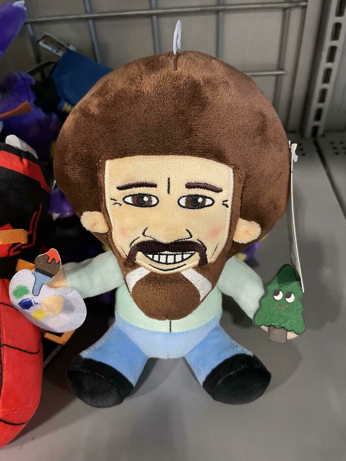 Pequeño Bob Ross de peluche