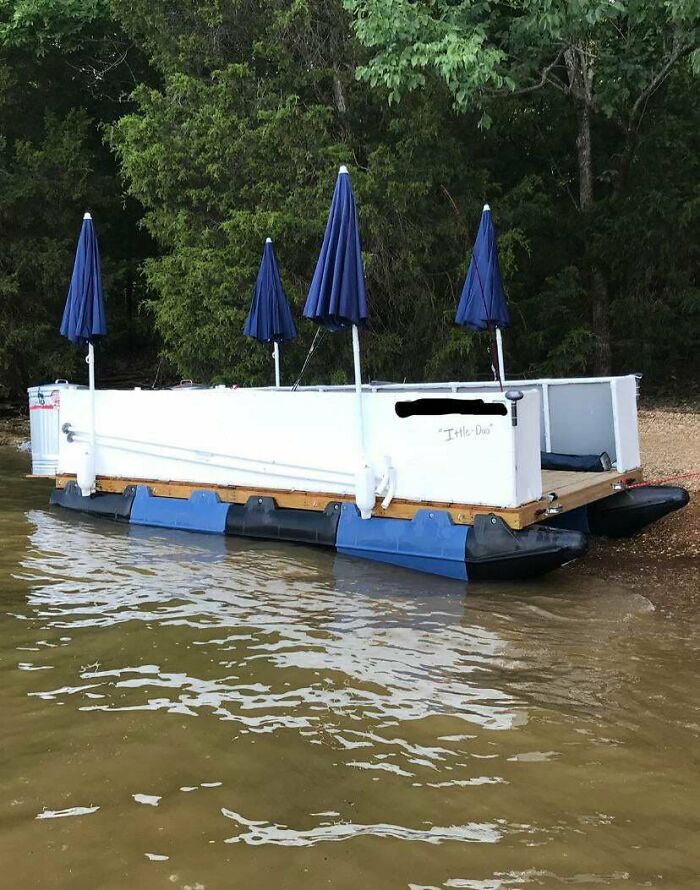Behold, My Homemade Pontoon Boat