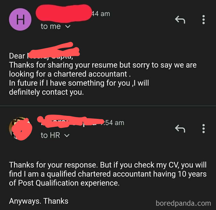 Reading A Resume Of An Applicant? Sorry We Don't Do It Here