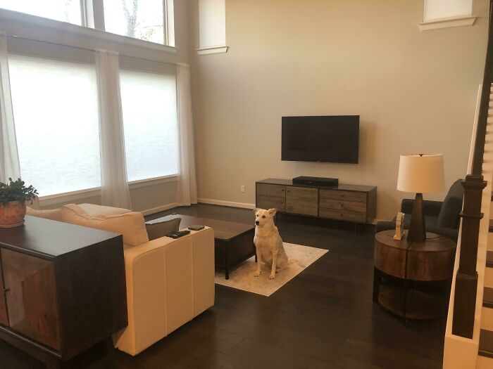 Single Dad Starting Over Again Since Separation. My Minimalistic Living Room. Any Suggestions Would Be Appreciated. My Son Is 2 So I Can’t Have Any Plants On The Floor Yet