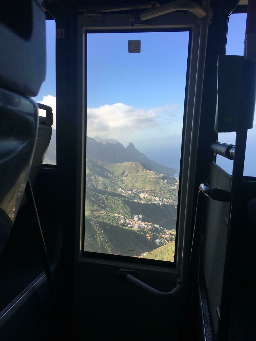 The Bus Is Stuck In Traffic, But The View