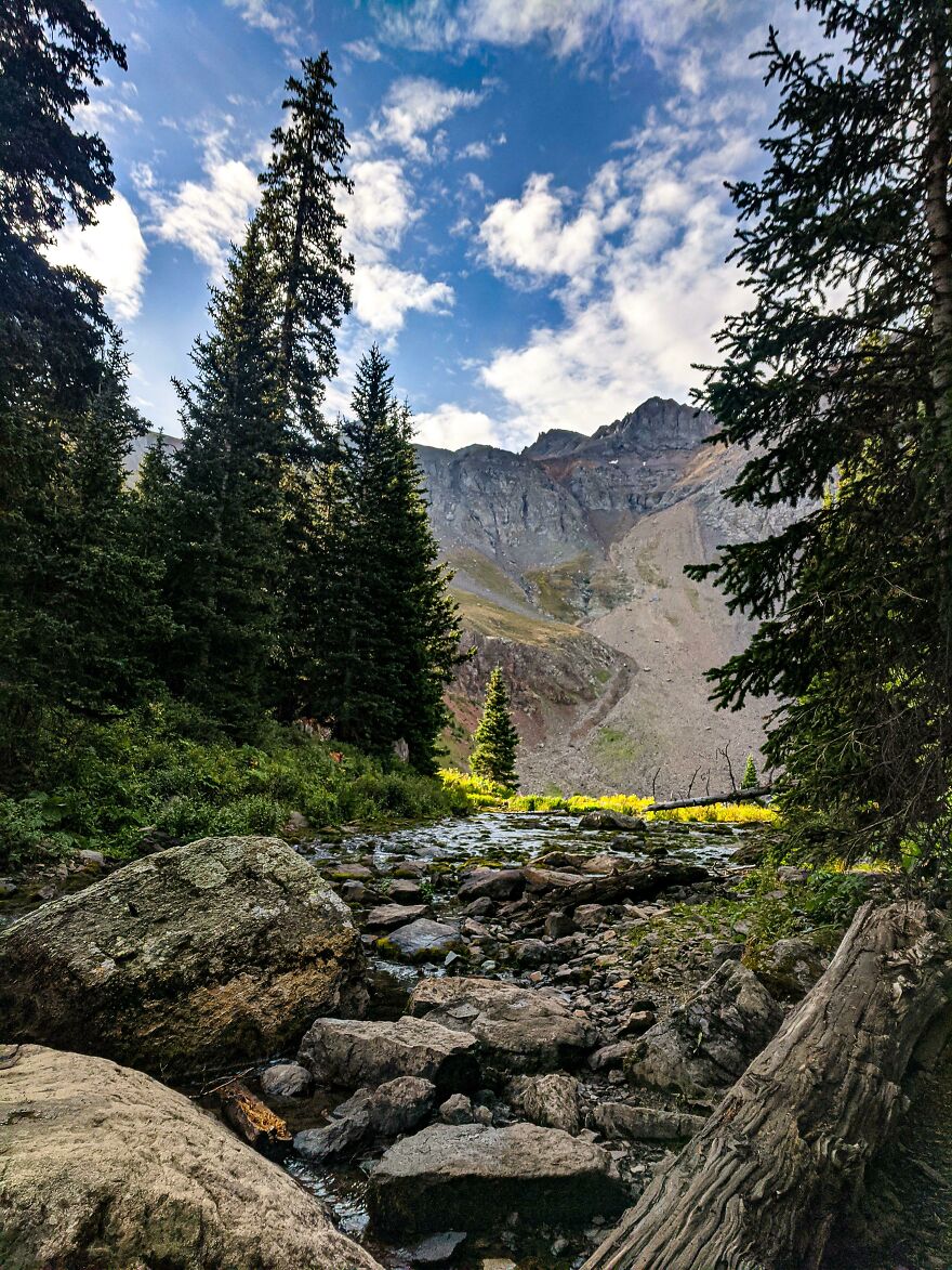Hiked Up To Lower Blue Lake In The Mt. Sneffels Wilderness Colorado For My First Overnight. Incredible Views In The Alpine Basin