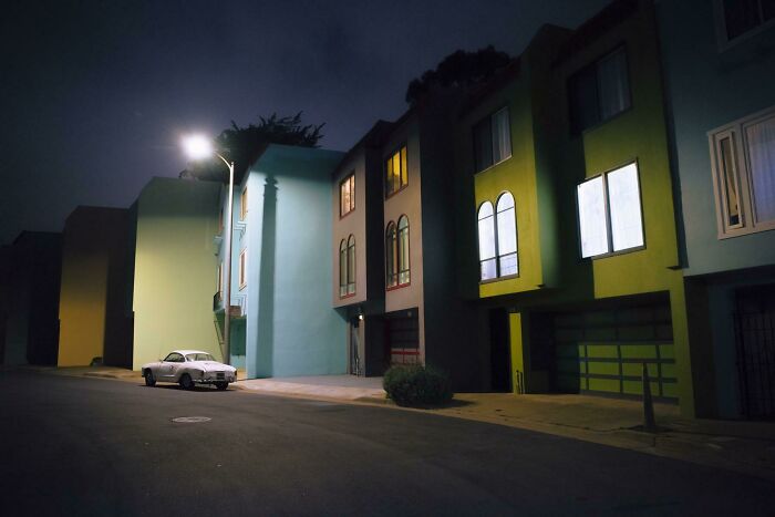 Calle tranquila por la noche