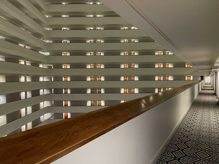 This View Of The Hyatt Regency Houston At Noon On A Sunny Day