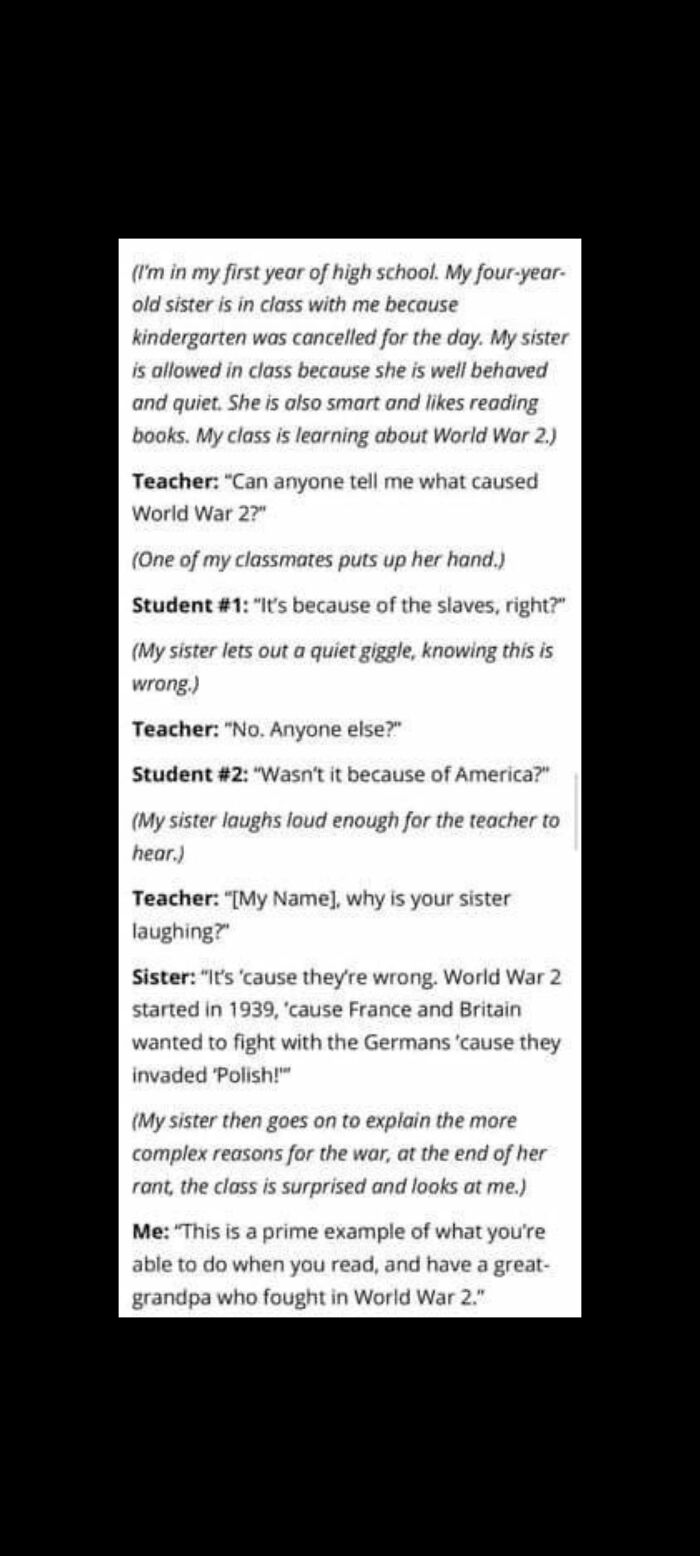 A Kindergartner Can Definitely Say That