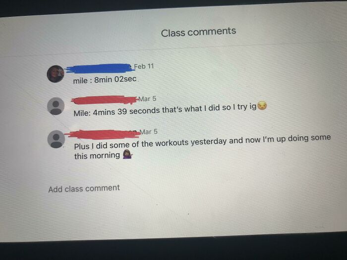 A Girl Posted In My Pe Class That Her Mile Run Was 4 Minutes And 39 Seconds... What?