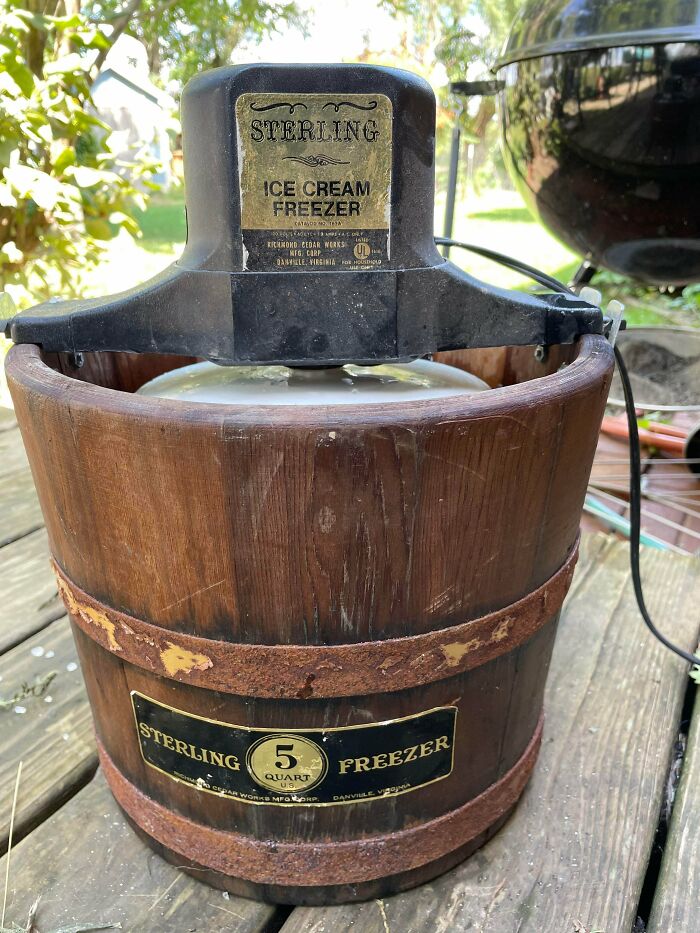 Heladera Sterling de 5 litros (años 70); heredada de la abuela, sigue produciendo bondades