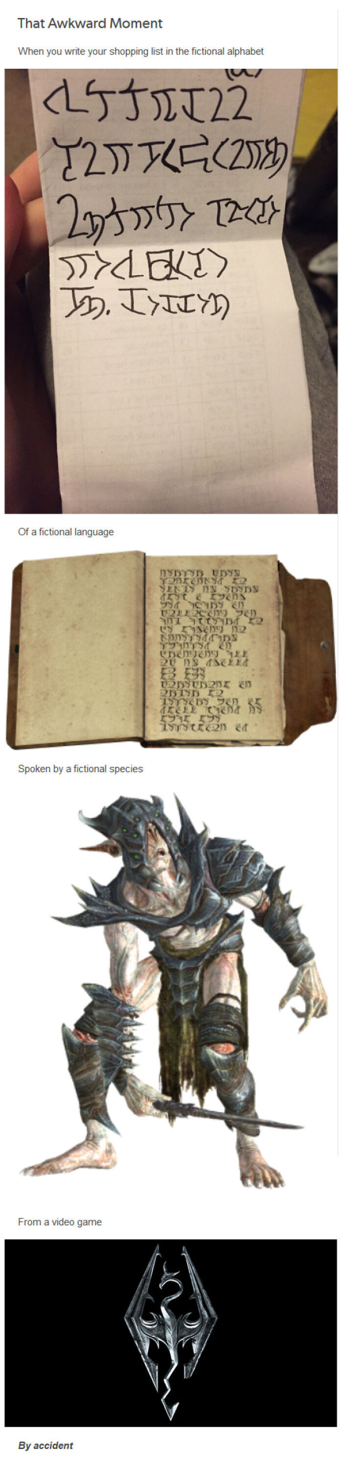 ''i Didn't Realise I Was Writing In A Fictional Language!''