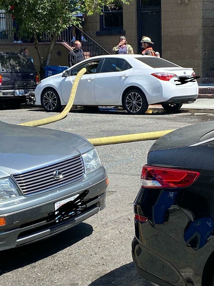 He Picked A Bad Day To Block The Fire Hydrant