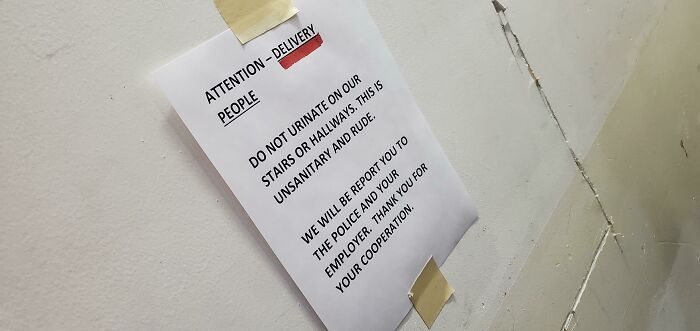 Was Working On A Particularly Smelly Elevator In This Building When I Noticed This Sign