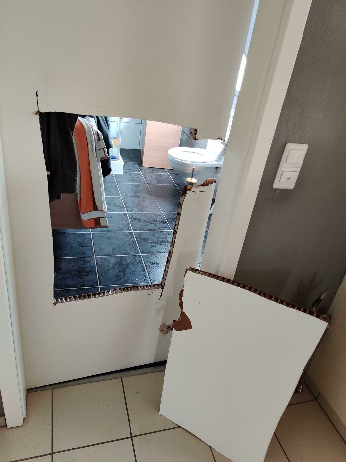 My Father Had To Be Freed From The Locked Toilet This Morning