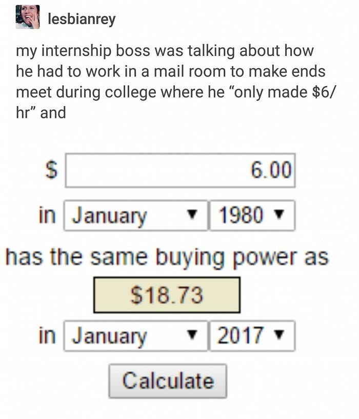 'When I Was Your Age I Only Made $6/Hour'