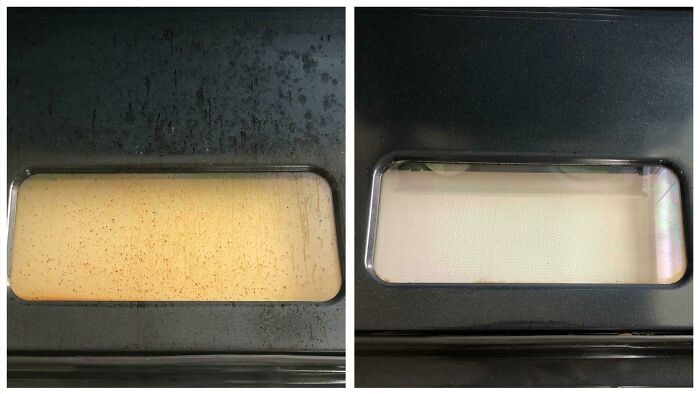 Extremely Satisfying Before & After Of My Oven Door, Hope You Enjoy!