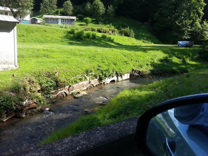 Old Cars Becoming The River Bank