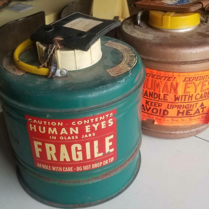 Found Some Old Containers For Transporting Eyeballs