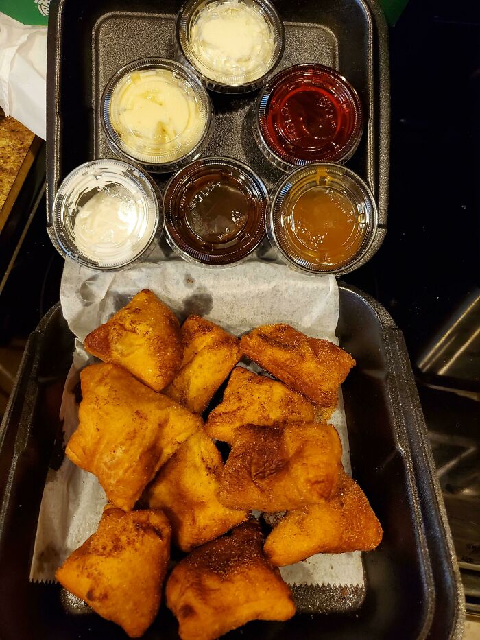 Can I Have All The Sauces For My Zeppole?