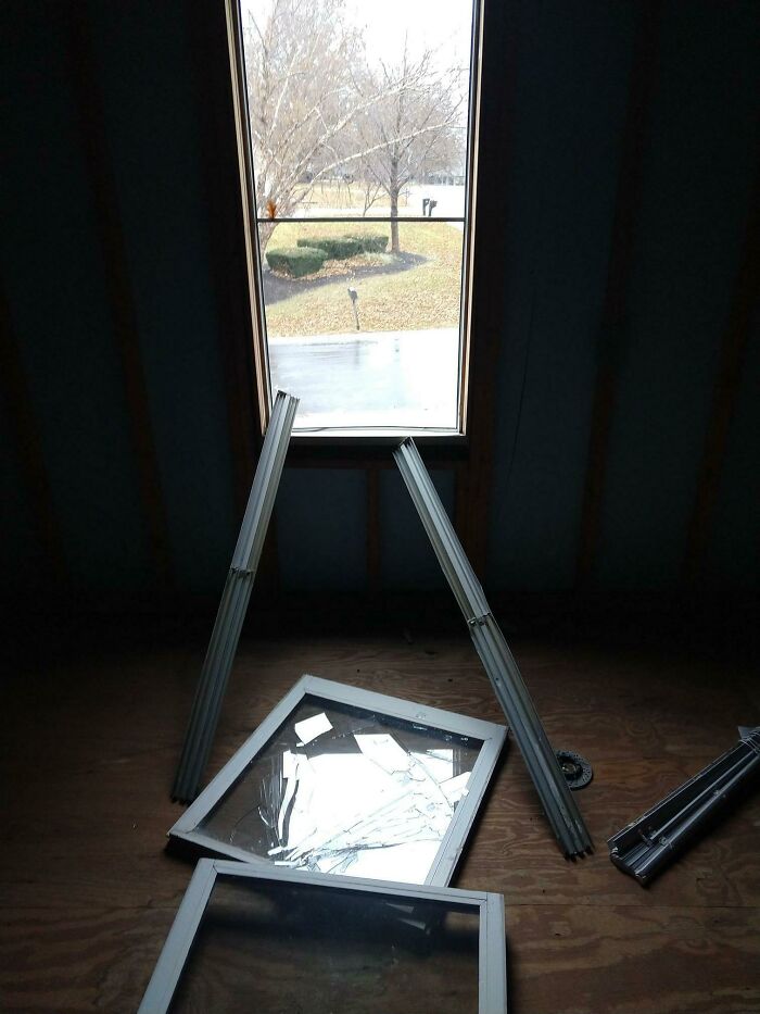 Heard A Crash In The Middle Of The Night And Thought It Was A Cat Knocking Something Over But Couldn't Find Anything. Found This In The Morning. Happy Thanksgiving