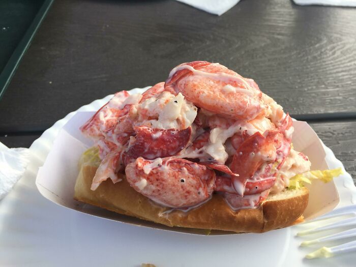 Lobster Roll From A Hole In The Wall Dump In Portland Maine
