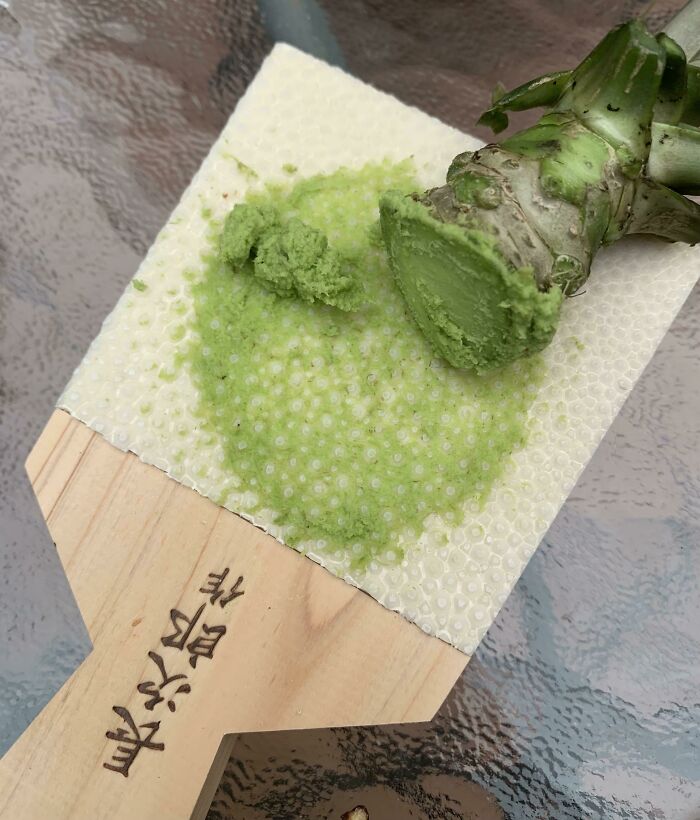 Grinding My First Real Home Grown Wasabi!! 98% Of All Wasabi Served Is Synthetic