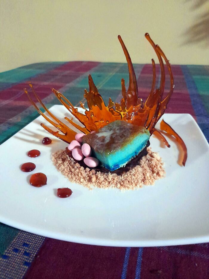 Bread Pudding With Caramel Shell ( Made By My Sister )