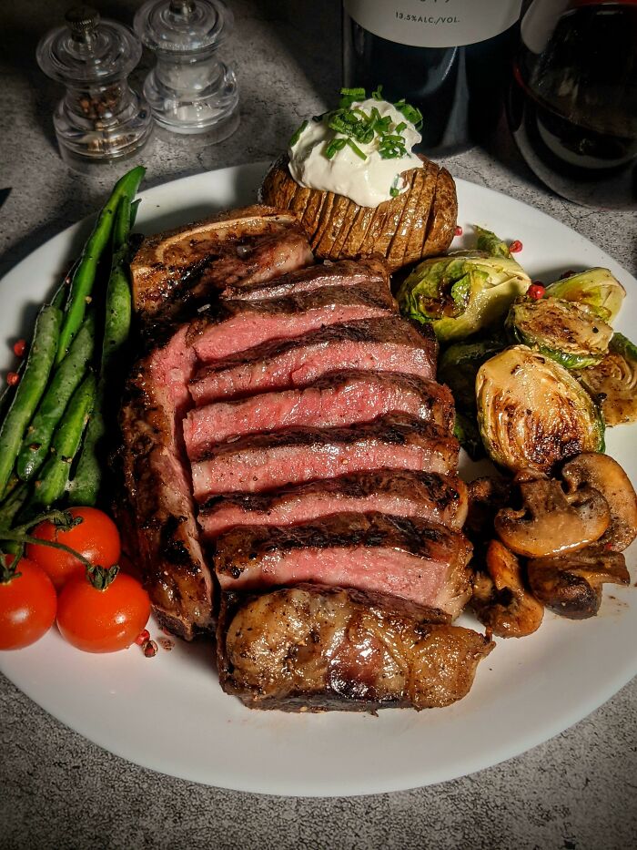 [oc] Dry Aged, Bone In Striploin