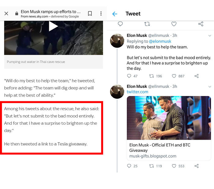 Sky News Just Quoted A Scammer Twitter Account As If It Was Elon Musk Himself