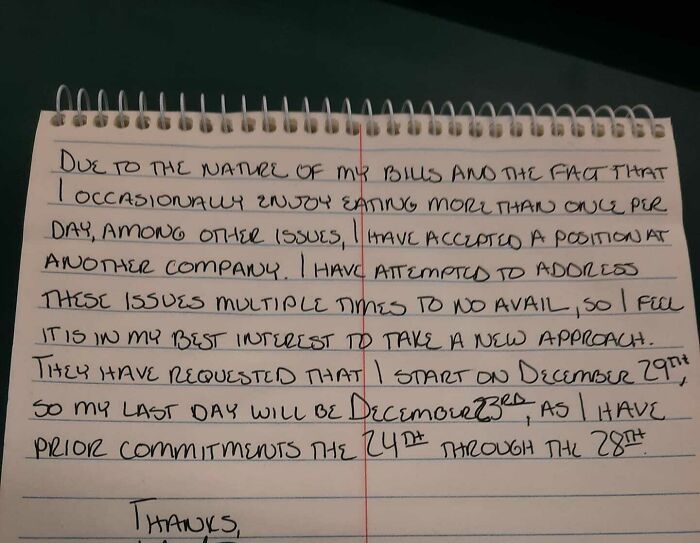 The Best Resignation Letter Ever