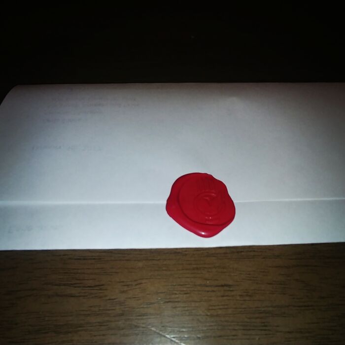 My 2 Weeks Notice. Sealed In Was With The Hand Of The King Stamp