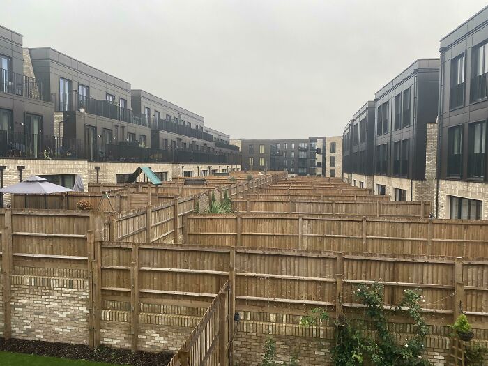 Each Of Those Houses With A Garden Are £1+ Million. The Grass In All Gardens Is Astroturf