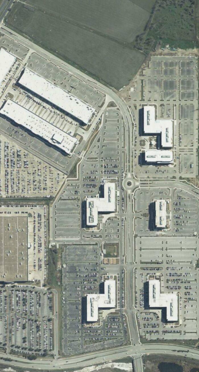 Office Park In Austin, Texas. Car Culture Is Cancer