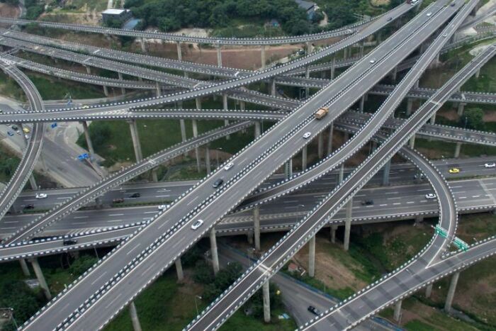 Interchange In The Chinese City Of Chongqing