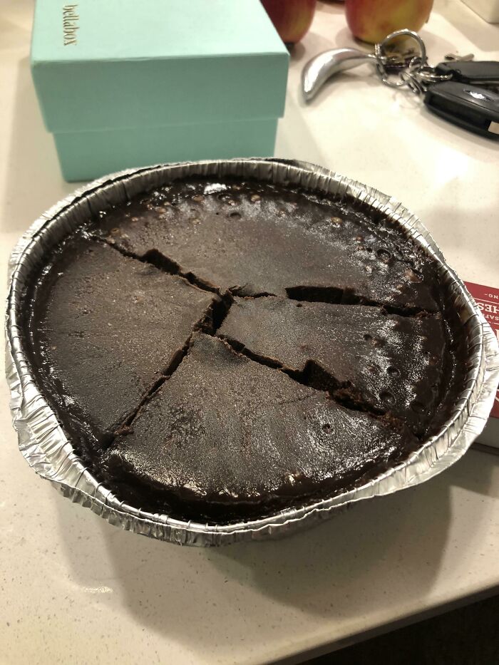 The Way My Boyfriend Cut This Frozen Dessert