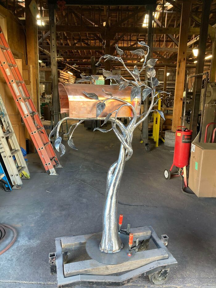 A Mailbox I’m Building. Steel And Copper
