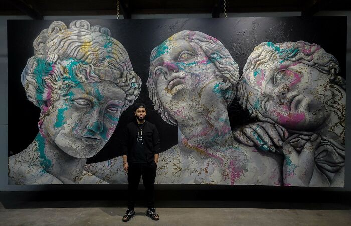 I Made These Huge Paintings For My First Solo Exhibition