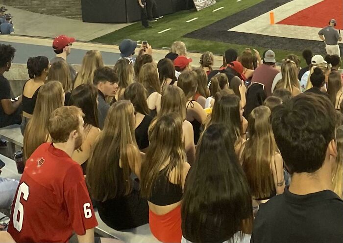 I Was At This Football Game At Arkansas State University, Are These Not The Same Person, The World Glitched