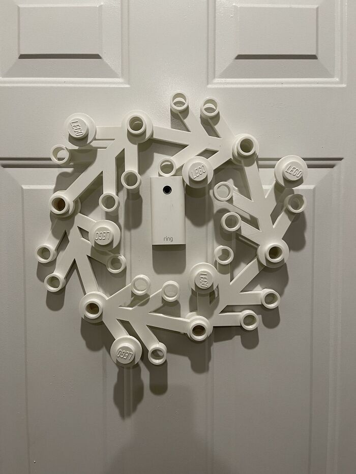 My Boyfriend 3D Printed Me A Wreath (We Are Going To Paint It Green And Red, Just Wanted To Show Off)