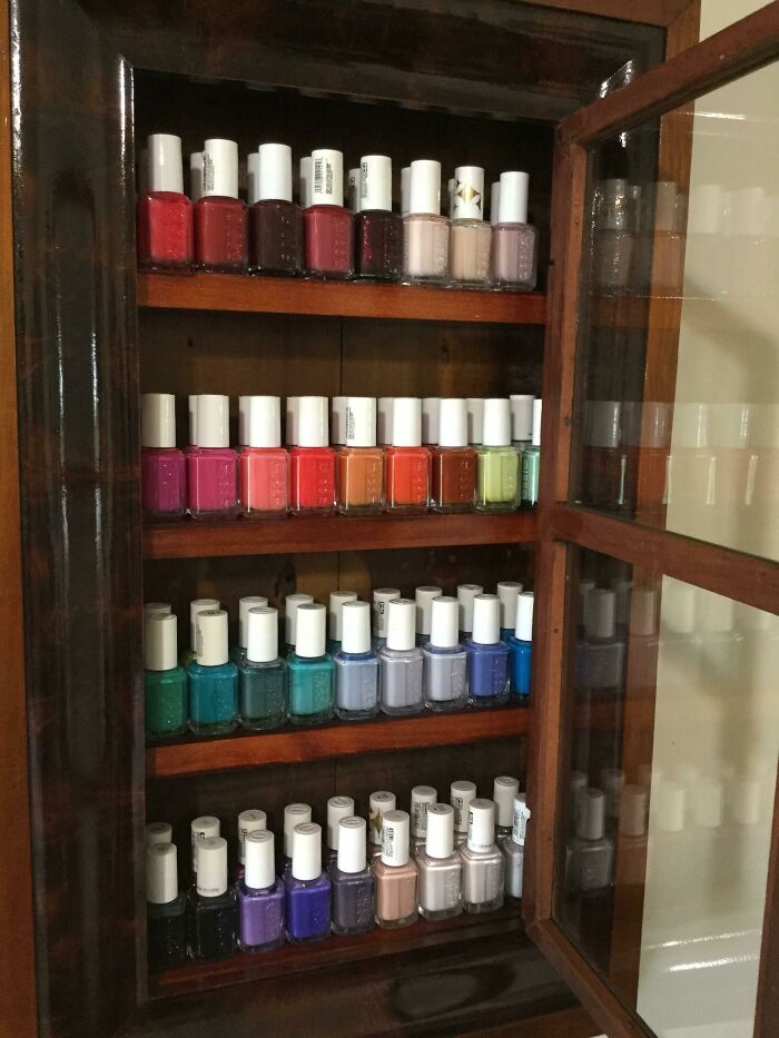 Hubby Made Me A Nail Rack Out Of An Antique Clock