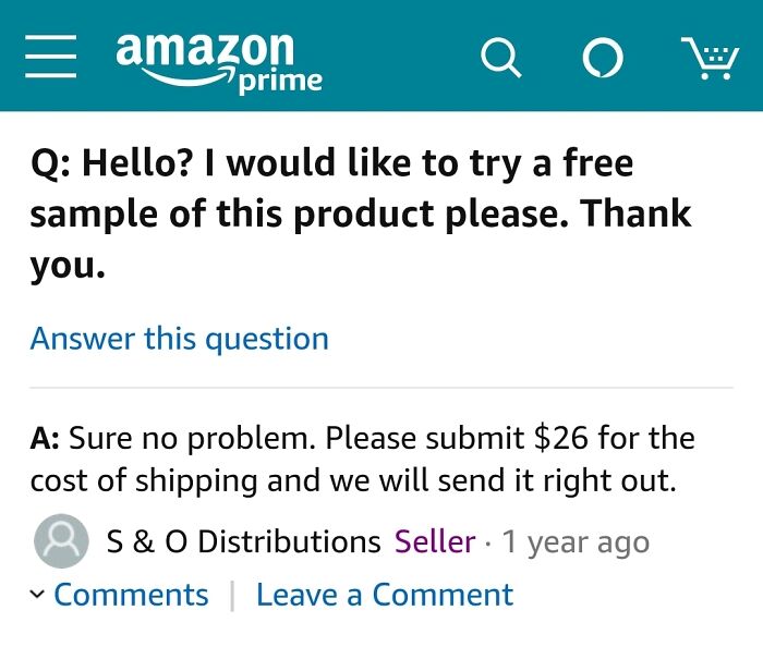 Amazon Answers Never Fails To Make Me Laugh
