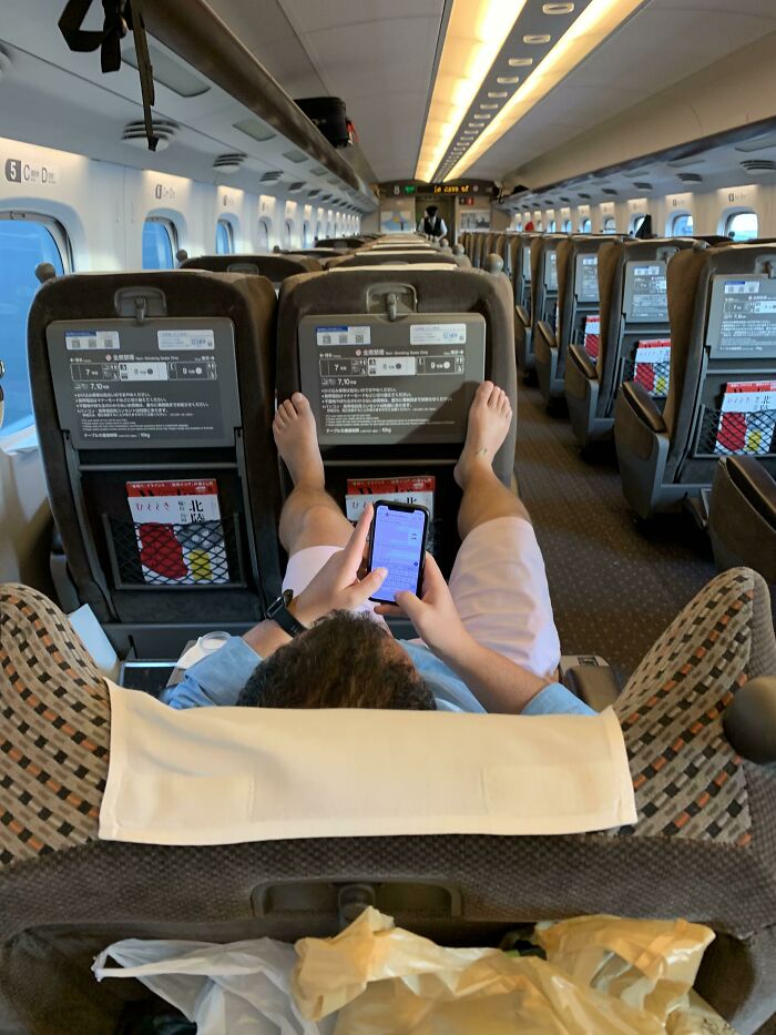 This Guy In First Class On The Shinkansen