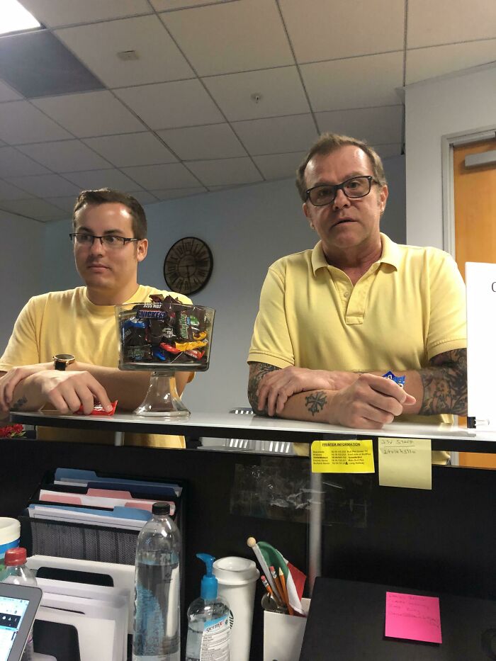 Thought This Might Belong Here (Co Workers Hit The Candy Bowl At The Same Damn Time)