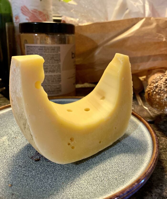 The Way My Husband Cuts Into The Block Of Cheese