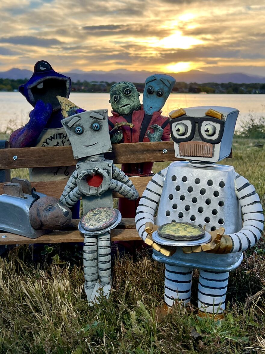 I Use My Ceramic Robot Sculptures To Tell Longer Narratives About Kindness, And What It Really Means To Be Super.