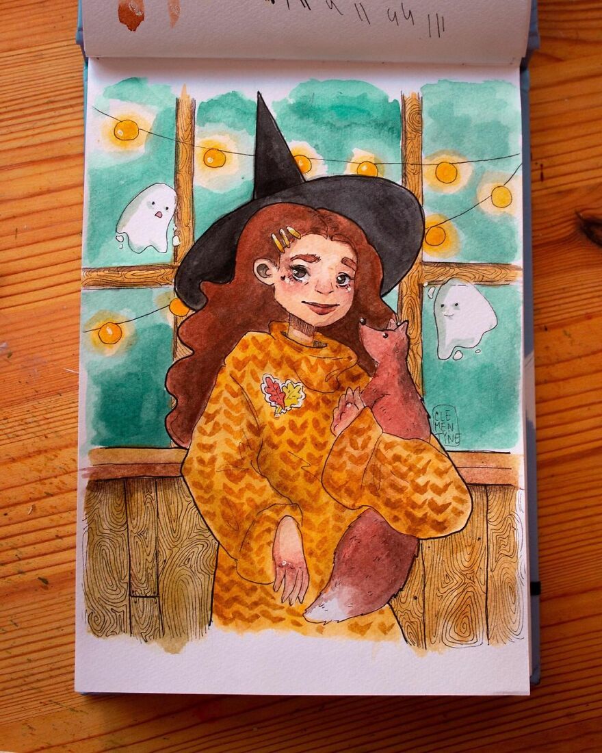 I Left My Job To Be A Full-Time Illustrator A Few Months Ago, Here Are 21 Cute Moments I Created With Watercolor And Ink