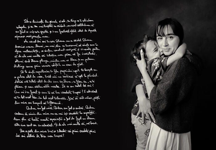 Mother embracing her child in a black and white photo highlighting the postpartum experience and challenges of motherhood.