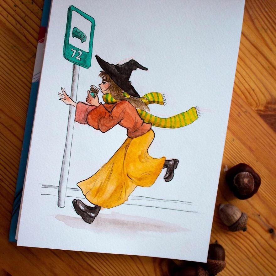 I Left My Job To Be A Full-Time Illustrator A Few Months Ago, Here Are 21 Cute Moments I Created With Watercolor And Ink