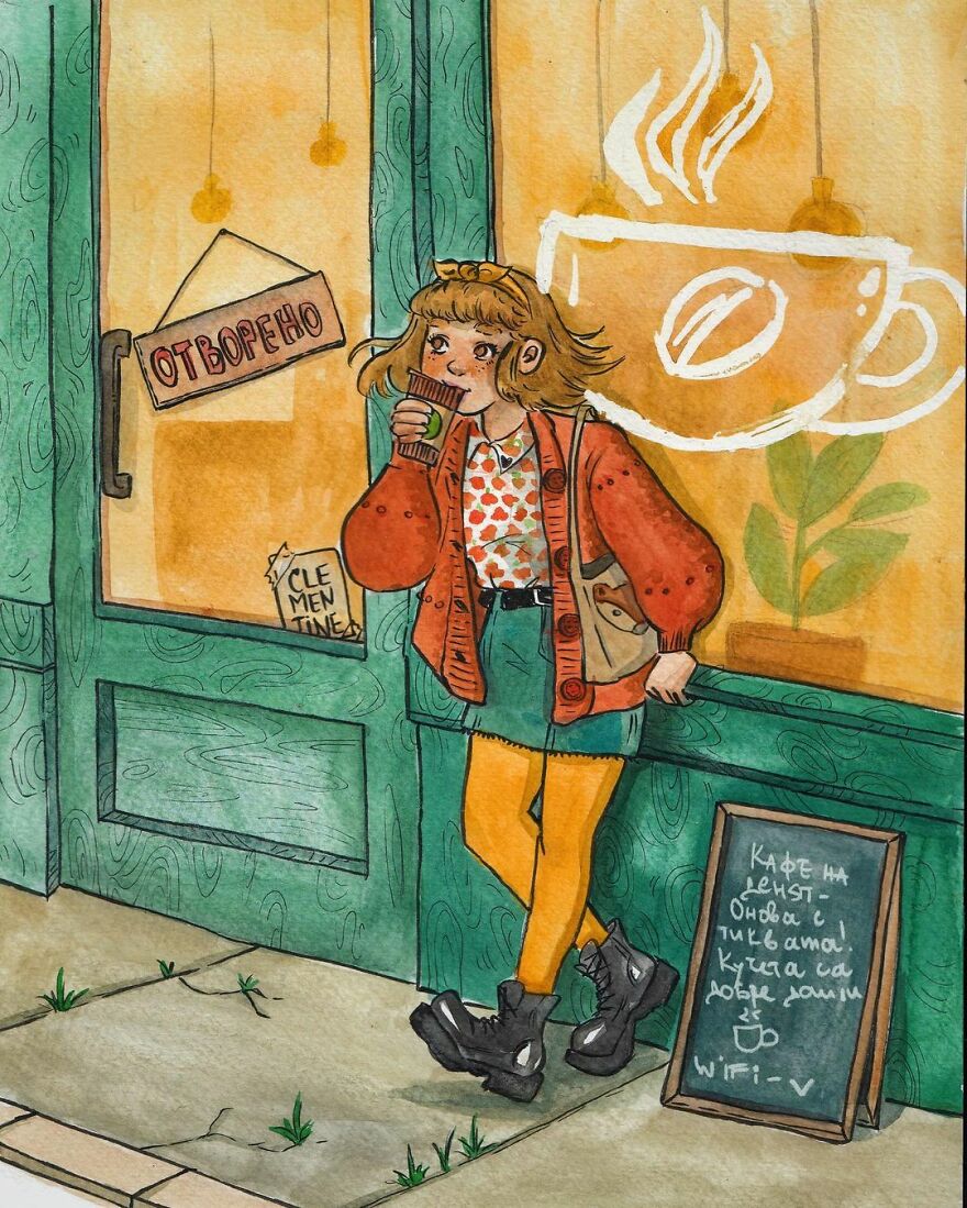 I Left My Job To Be A Full-Time Illustrator A Few Months Ago, Here Are 21 Cute Moments I Created With Watercolor And Ink