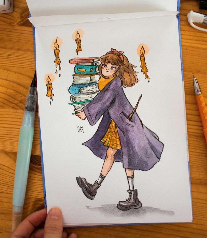 I Left My Job To Be A Full-Time Illustrator A Few Months Ago, Here Are 21 Cute Moments I Created With Watercolor And Ink